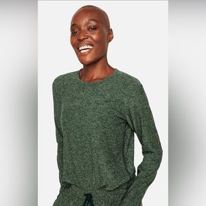 Outdoor Voices CloudKnit Long Sleeve in Hunter Green